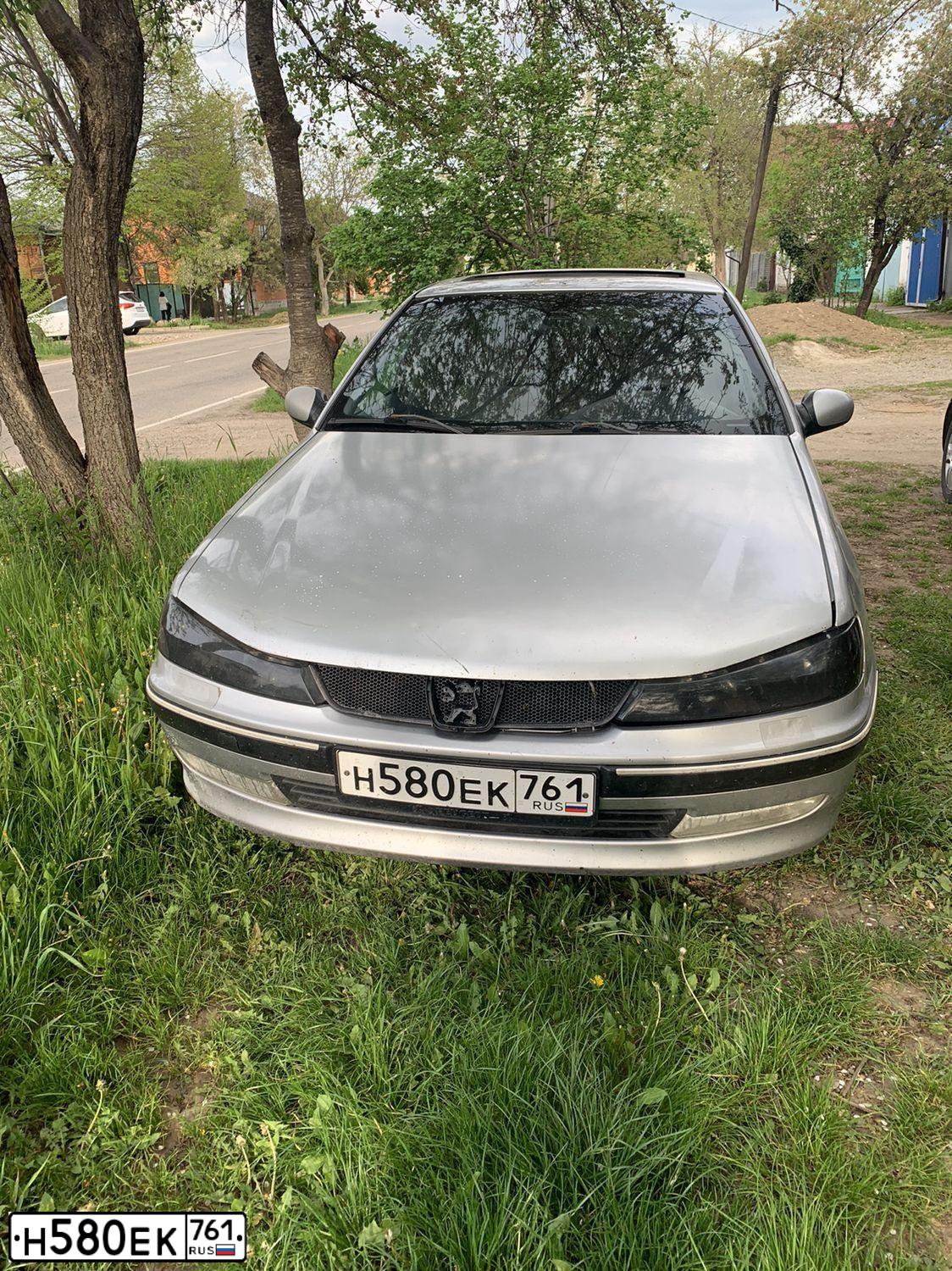 Фото автомобиля PEUGEOT 406, 2000 — госномер Р203КН33. Цвет: Серебристый