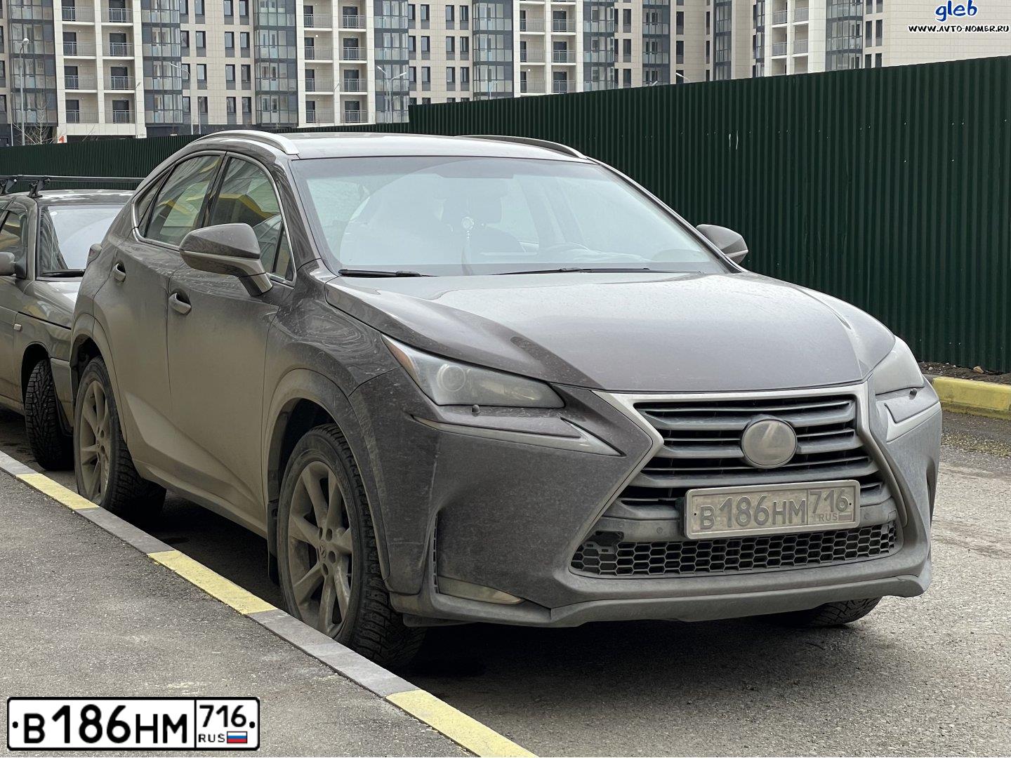 Фото автомобиля LEXUS NX, 2016 — госномер В186НМ716. Цвет: Коричневый