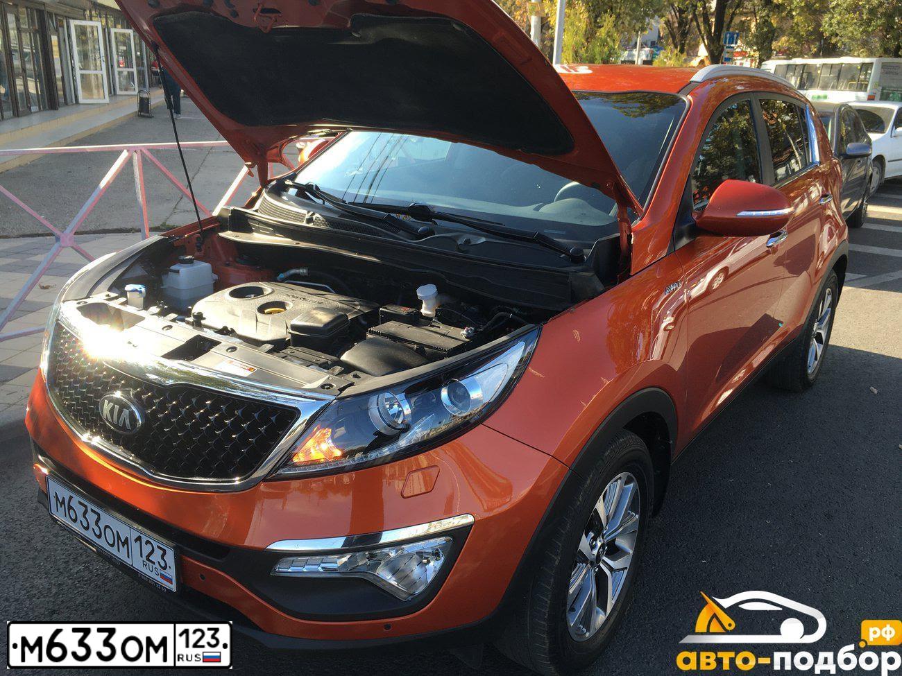 Фото автомобиля KIA SPORTAGE, 2014 — госномер М717КО61. Цвет: ОРАНЖЕВЫЙ