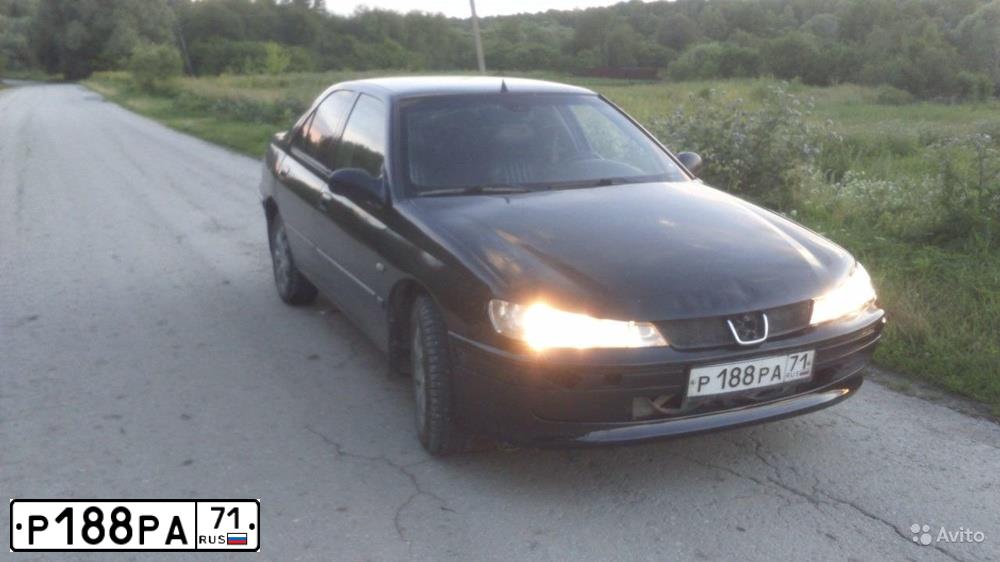 Фото автомобиля PEUGEOT 406, 2000 — госномер Р188РА71. Цвет: ЧЕРНЫЙ