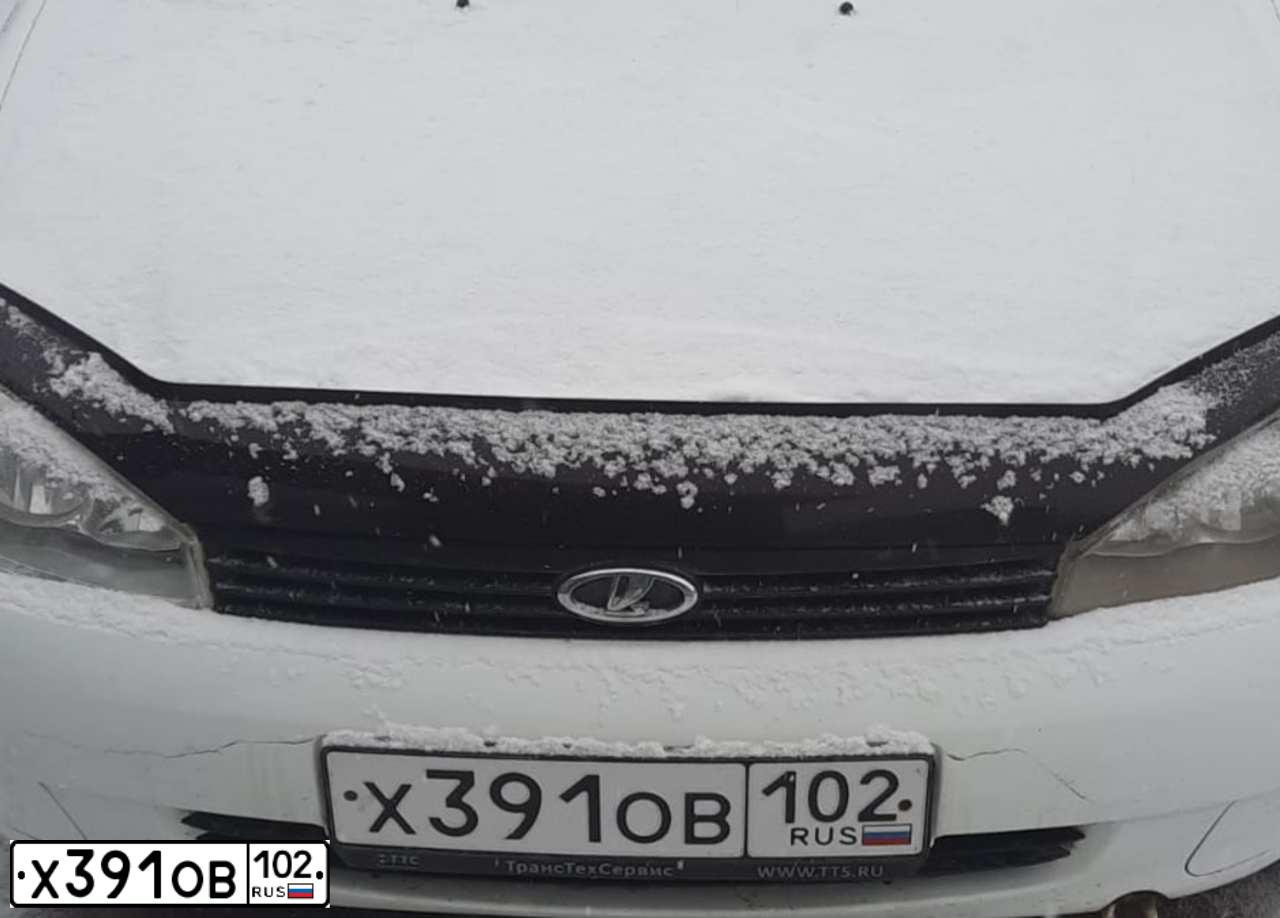 Фото автомобиля LADA 1117 KALINA, 2010 — госномер Х391ОВ102. Цвет: Белый