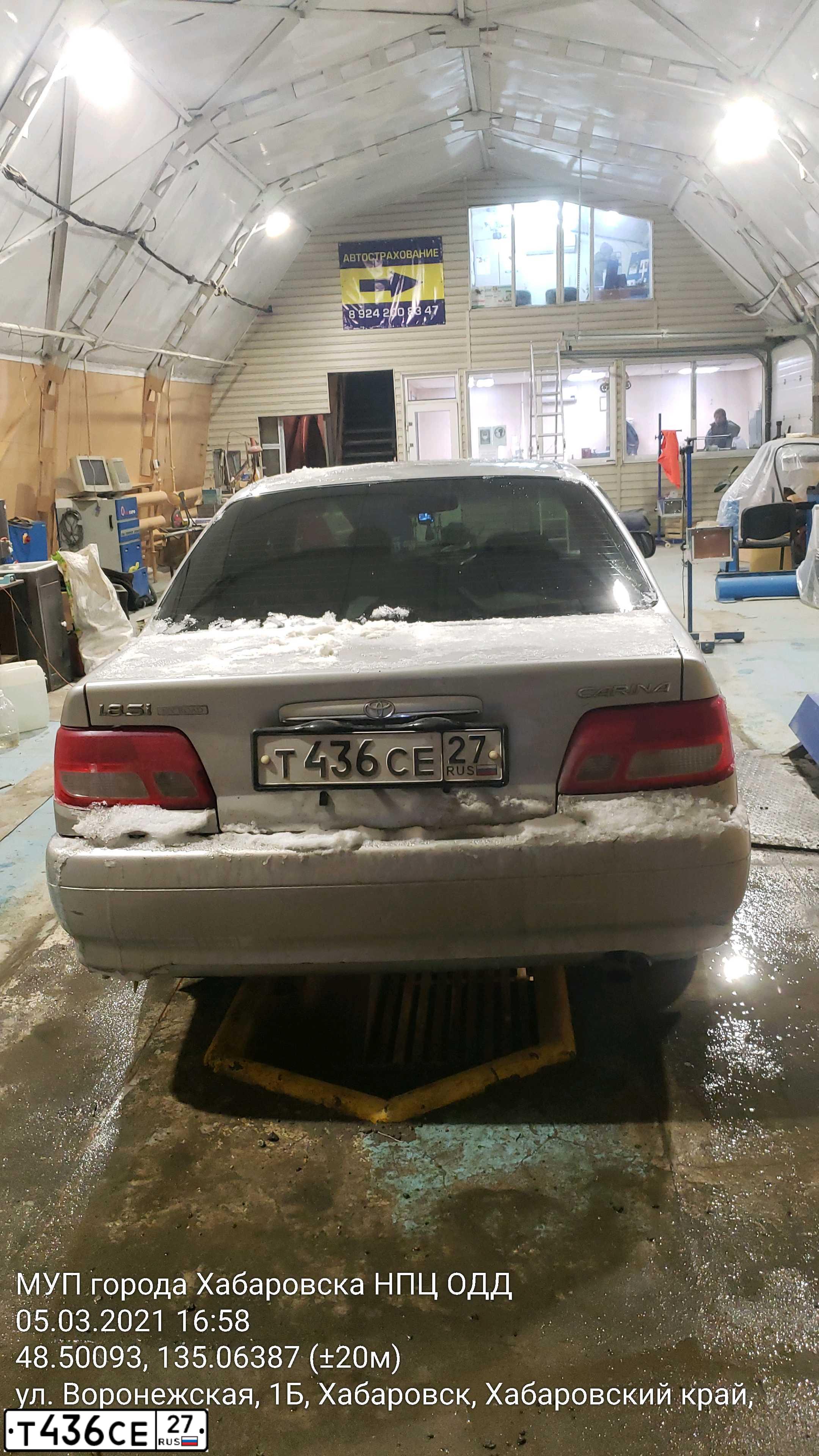 Фото автомобиля TOYOTA CARINA, 1989 — госномер Т436СЕ27