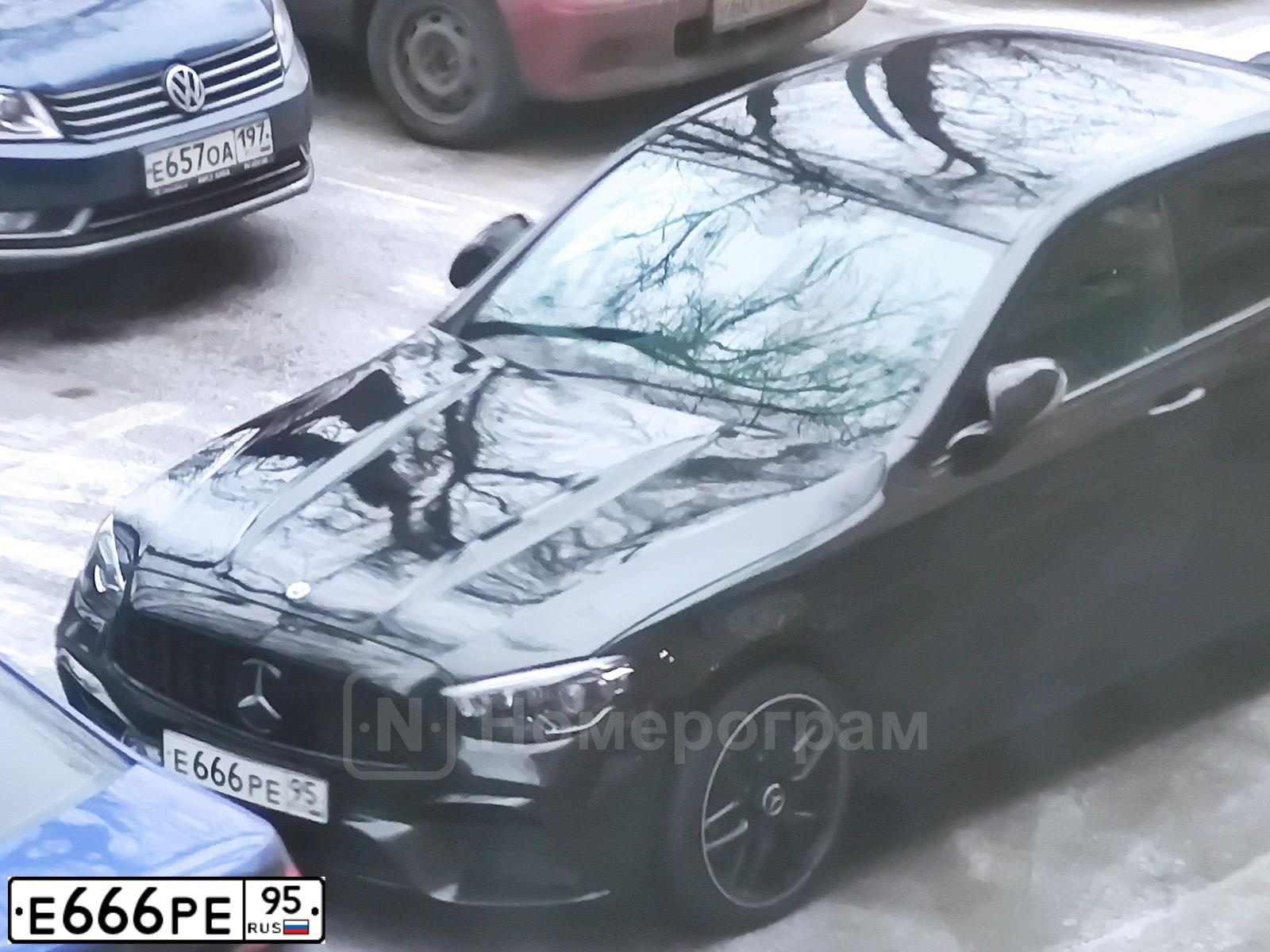 Фото автомобиля MERCEDES E-KLASSE, 2019 — госномер Е666РЕ95. Цвет: ЧЕРНЫЙ