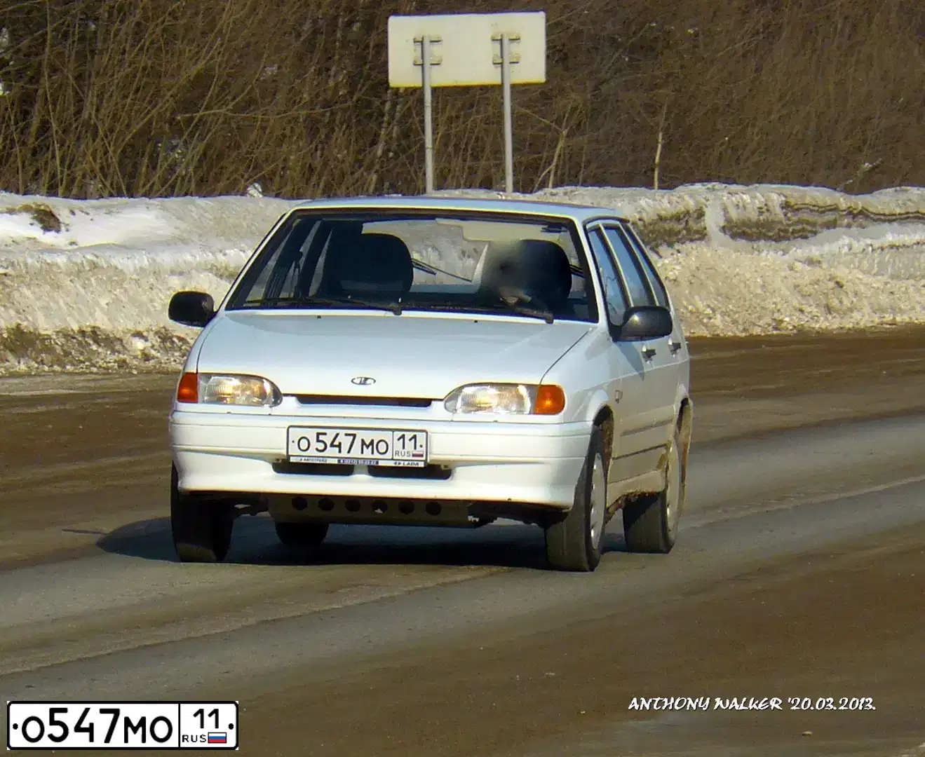 Фото автомобиля LADA 2114 SAMARA, 2010 — госномер Е478ВВ11. Цвет: Белый