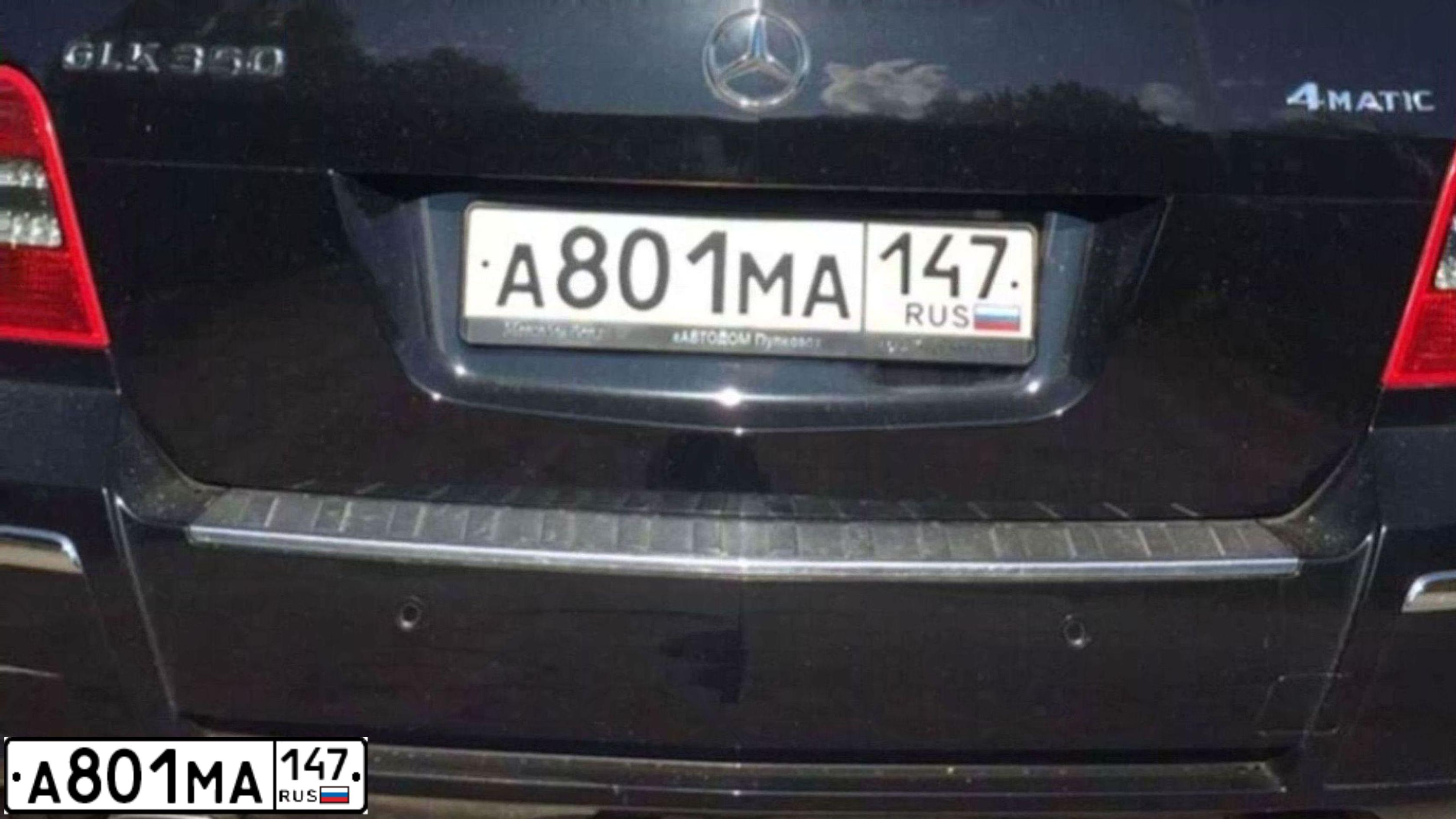 Фото автомобиля MERCEDES GLK-KLASSE, 2010 — госномер А777ОВ178. Цвет: ЧЕРНЫЙ