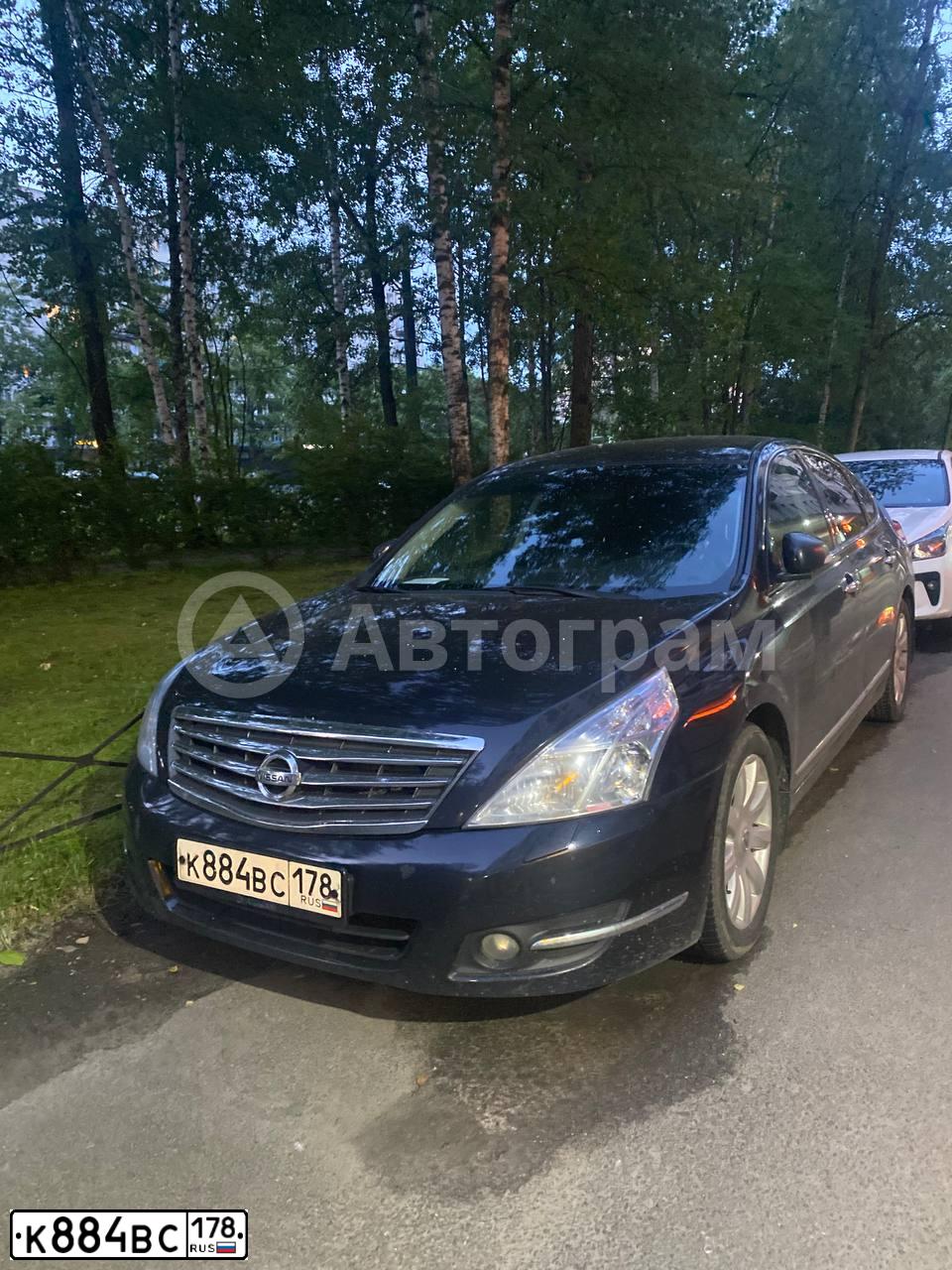 Фото автомобиля NISSAN TEANA, 2008 — госномер К884ВС178. Цвет: ЧЕРНЫЙ