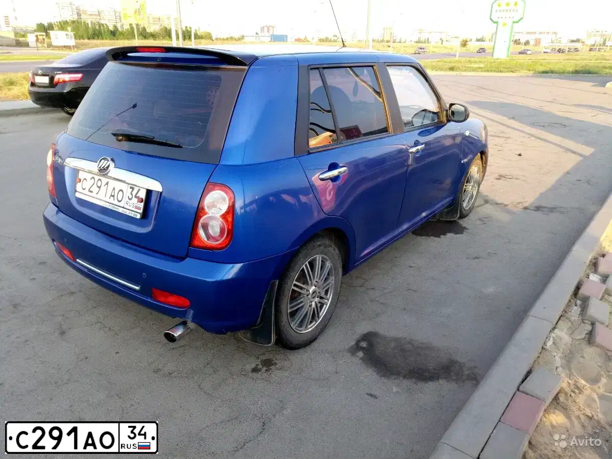 Фото автомобиля LIFAN SMILY, 2011 — госномер С291АО34. Цвет: синий