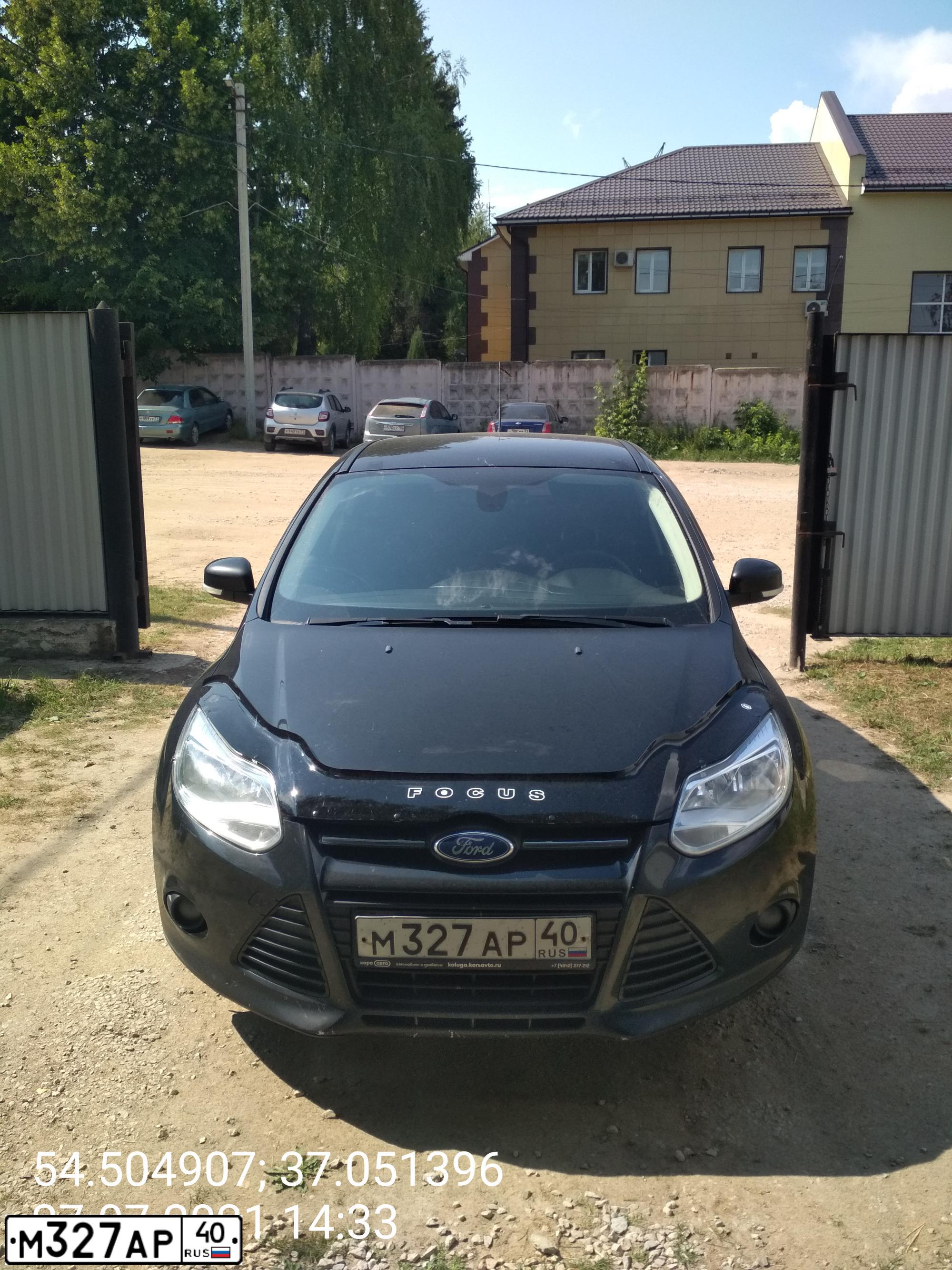 Фото автомобиля FORD FOCUS, 2012 — госномер Р993ОР48. Цвет: ЧЕРНЫЙ