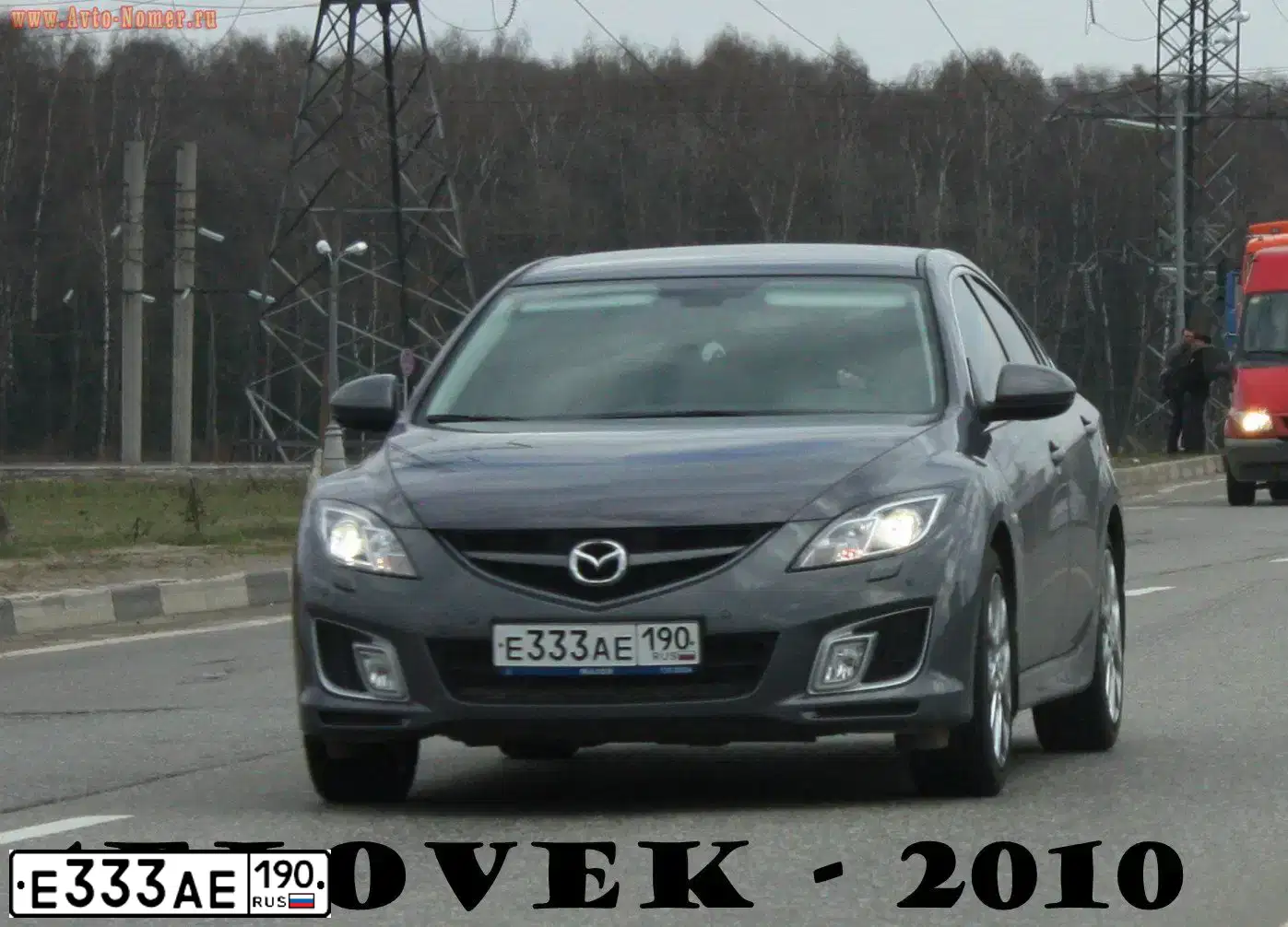 Фото автомобиля MAZDA 6, 2014 — госномер Е333АЕ190. Цвет: Серый