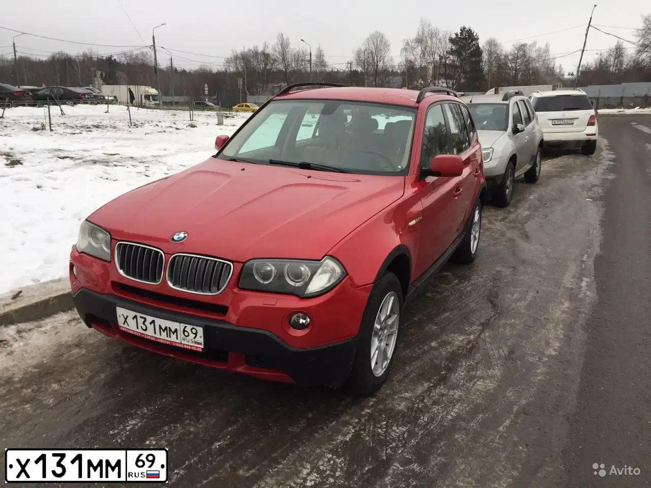 Фото автомобиля BMW X3, 2007 — госномер А324РВ790. Цвет: КРАСНЫЙ