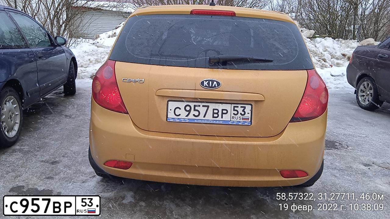 Фото автомобиля KIA CEED, 2009 — госномер М378АК53