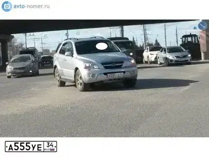 Фото автомобиля TOYOTA COROLLA, 2008 — госномер М555УЕ34. Цвет: ЧЕРНЫЙ