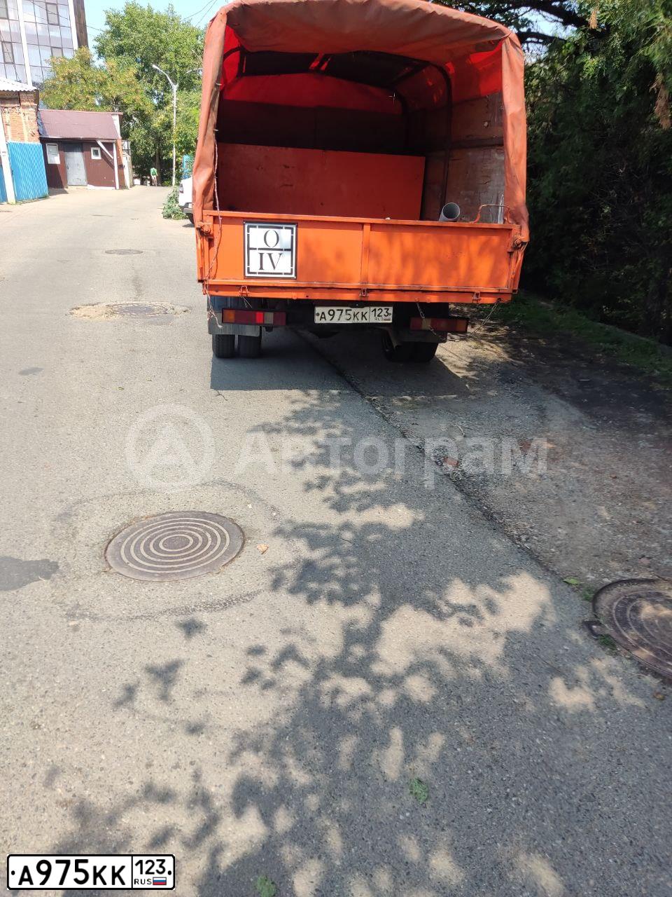 Фото автомобиля GAZ 3302 EL, 2012 — госномер А975КК123. Цвет: Белый