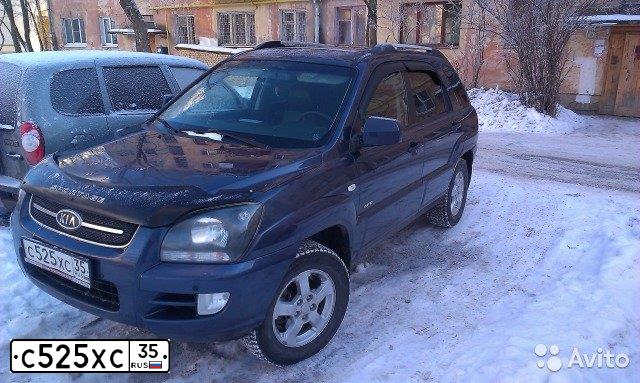 Фото автомобиля KIA SPORTAGE, 2008 — госномер С525ХС35. Цвет: ТЕМНО-СИНИЙ