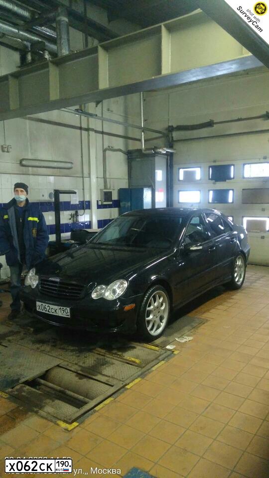 Фото автомобиля MERCEDES C-KLASSE, 2004 — госномер А463ВВ550. Цвет: ЧЕРНЫЙ