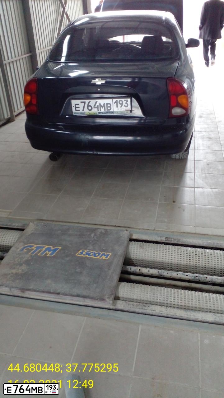Фото автомобиля ZAZ LANOS, 2008 — госномер Е764МВ193. Цвет: ЧЕРНЫЙ