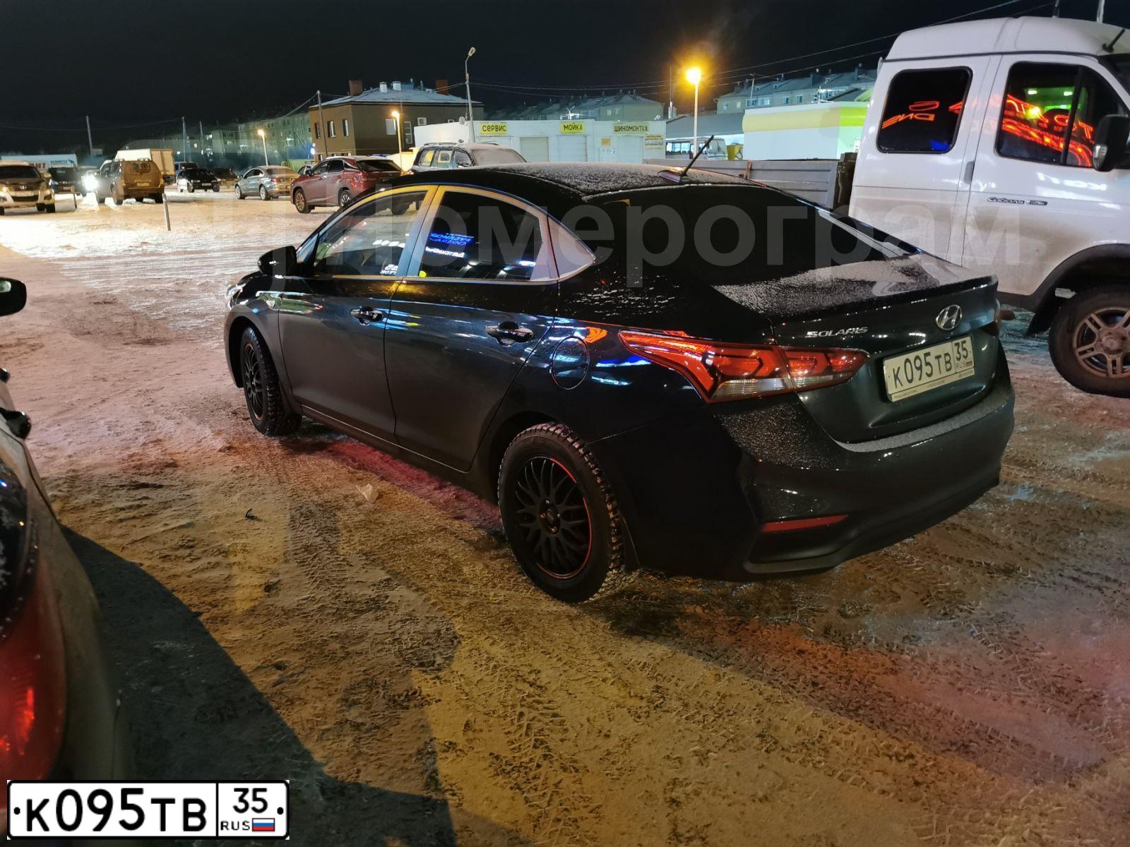 Фото автомобиля HYUNDAI SOLARIS, 2018 — госномер Р581КО11. Цвет: ЧЕРНЫЙ