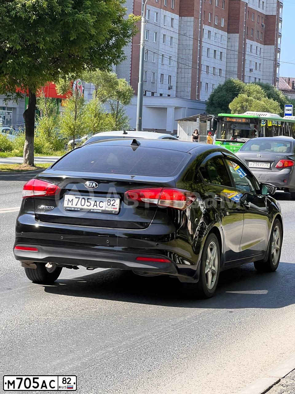 Фото автомобиля KIA CERATO, 2017 — госномер М705АС82. Цвет: ЧЕРНЫЙ