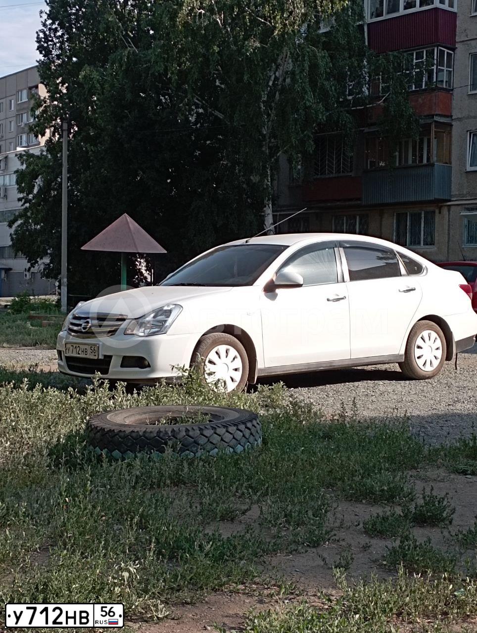 Фото автомобиля NISSAN ALMERA /AVTOVAZ/, 2013 — госномер У712НВ56. Цвет: БЕЛЫЙ
