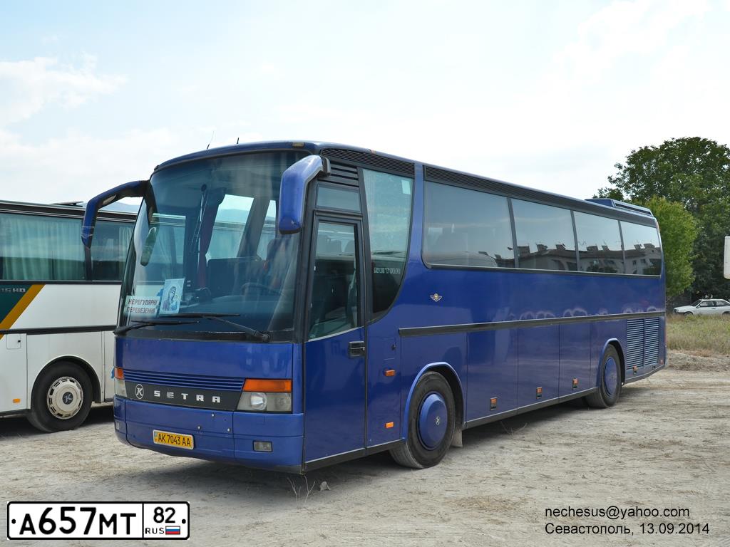 Фото автомобиля SЕТRА S312НD, 1997 — госномер А657МТ82. Цвет: СИНИЙ