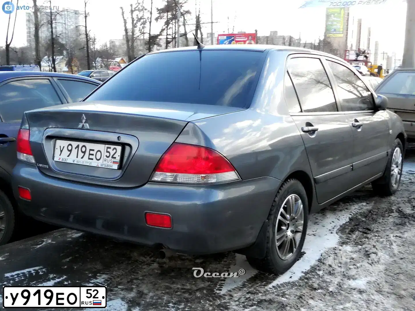 Фото автомобиля MITSUBISHI LANCER, 2006 — госномер У919ЕО52. Цвет: СЕРЫЙ