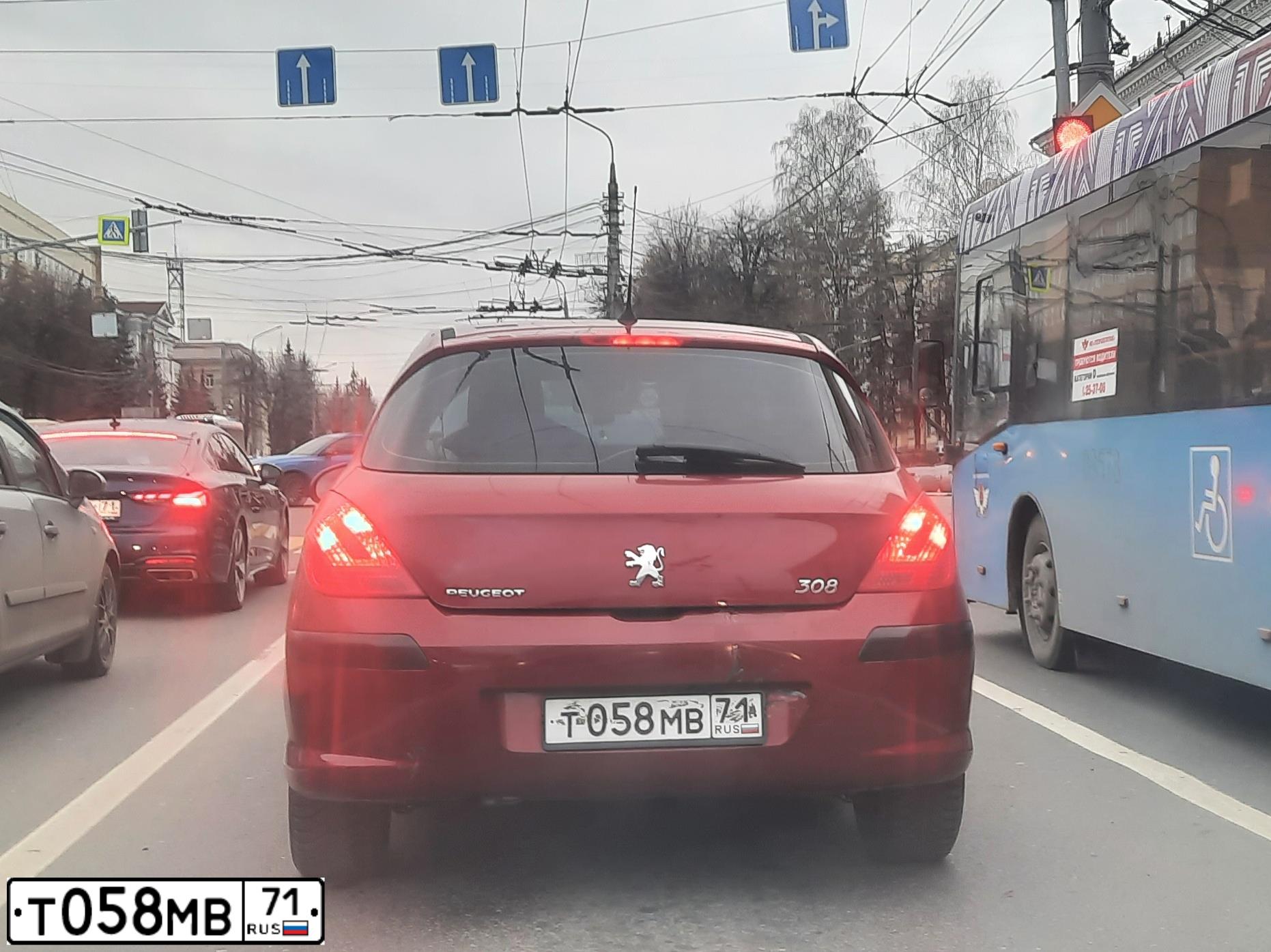 Фото автомобиля PEUGEOT 308, 2010 — госномер У984ОС71