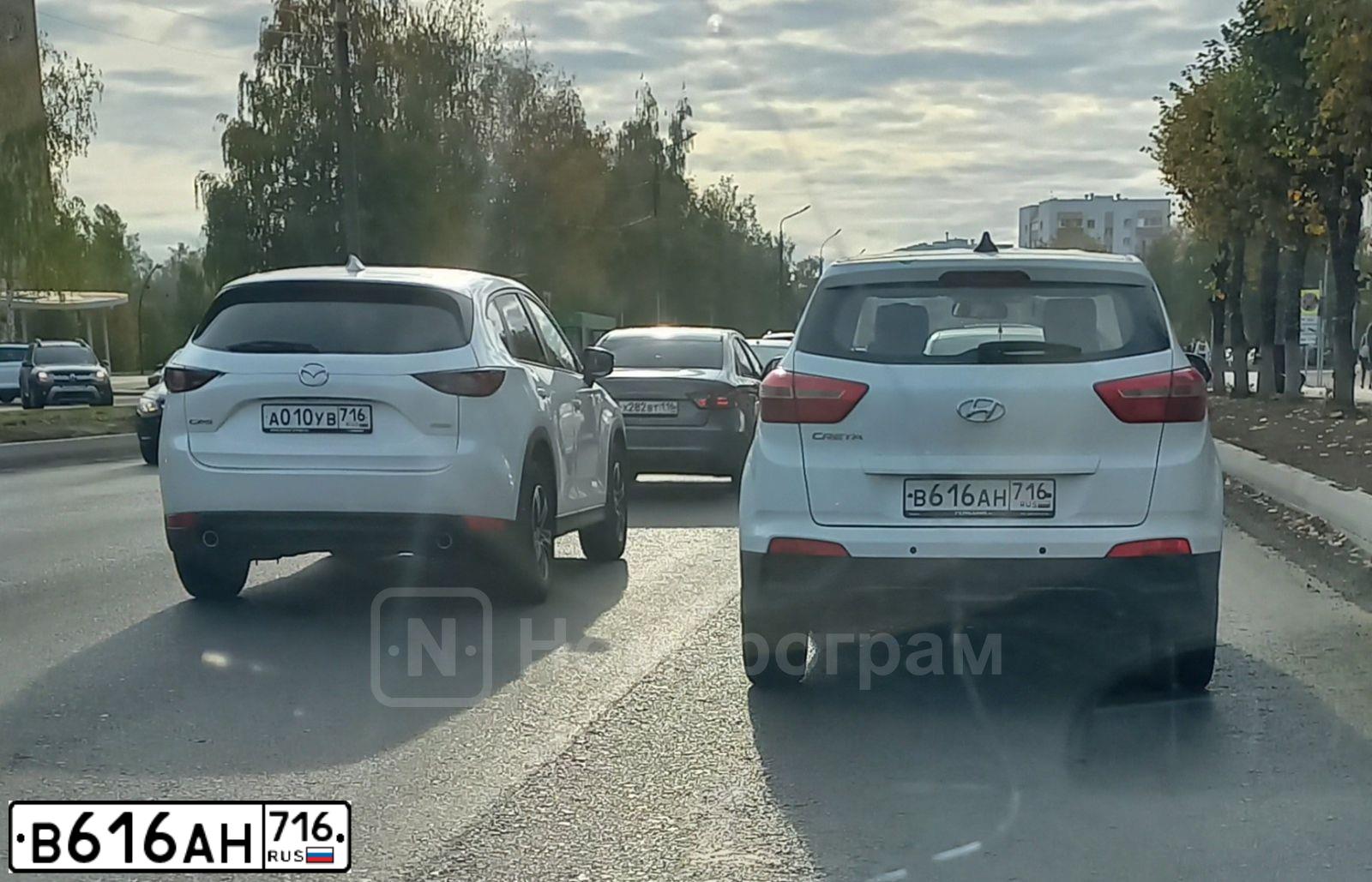 Фото автомобиля HYUNDAI CRETA, 2018 — госномер В616АН716. Цвет: БЕЛЫЙ