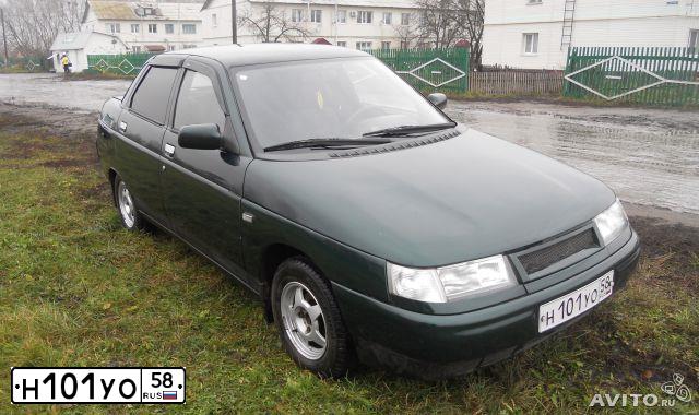 Фото автомобиля LADA 2110, 2001 — госномер Н101УО58. Цвет: ТЕМНО-ЗЕЛЕНЫЙ
