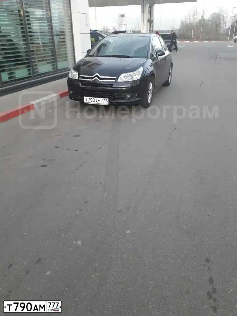 Фото автомобиля CITROEN C4, 2007 — госномер Т790АМ777. Цвет: ЧЕРНЫЙ