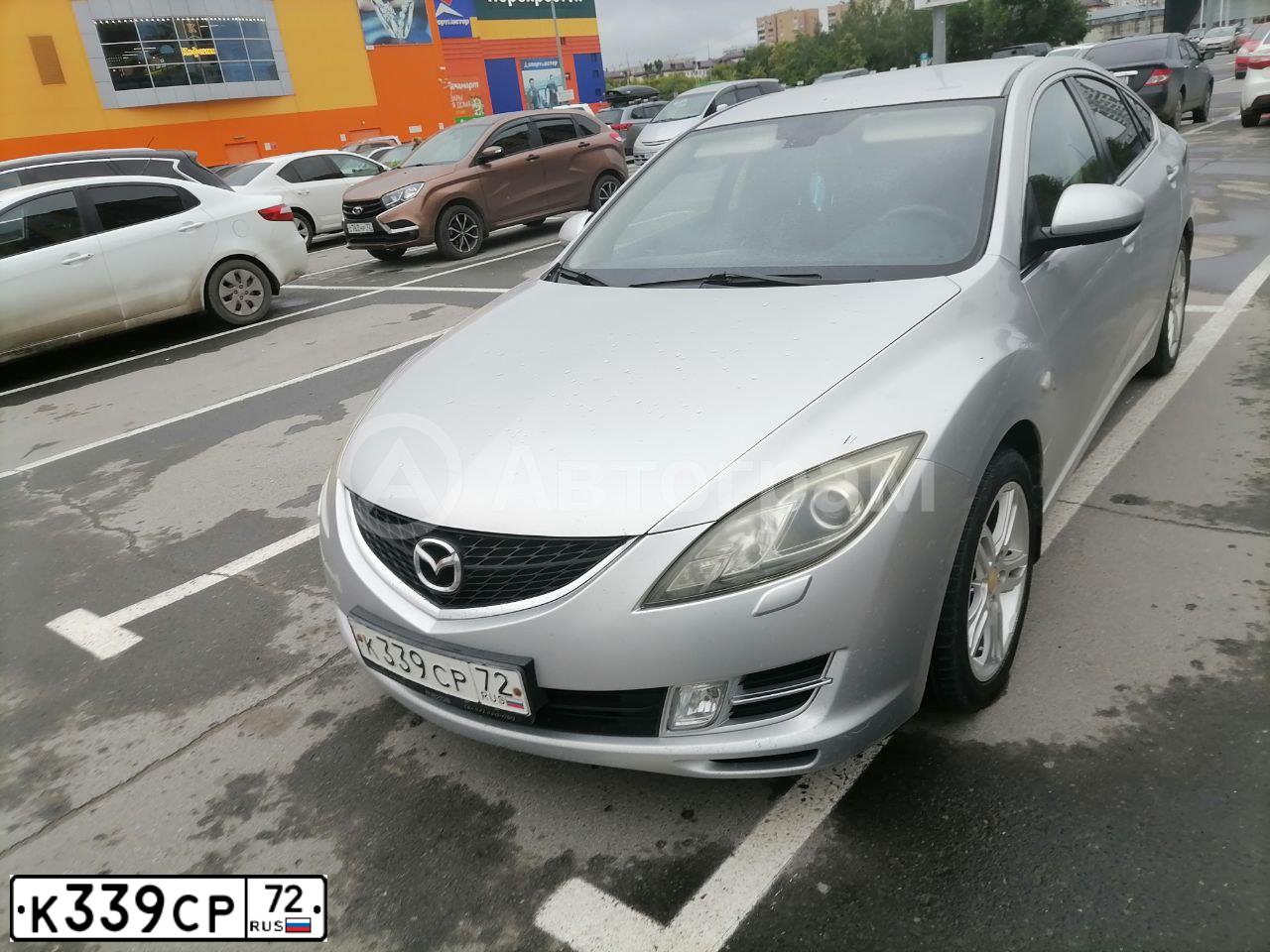 Фото автомобиля MAZDA 6, 2008 — госномер К339СР72. Цвет: СЕРЕБРИСТЫЙ
