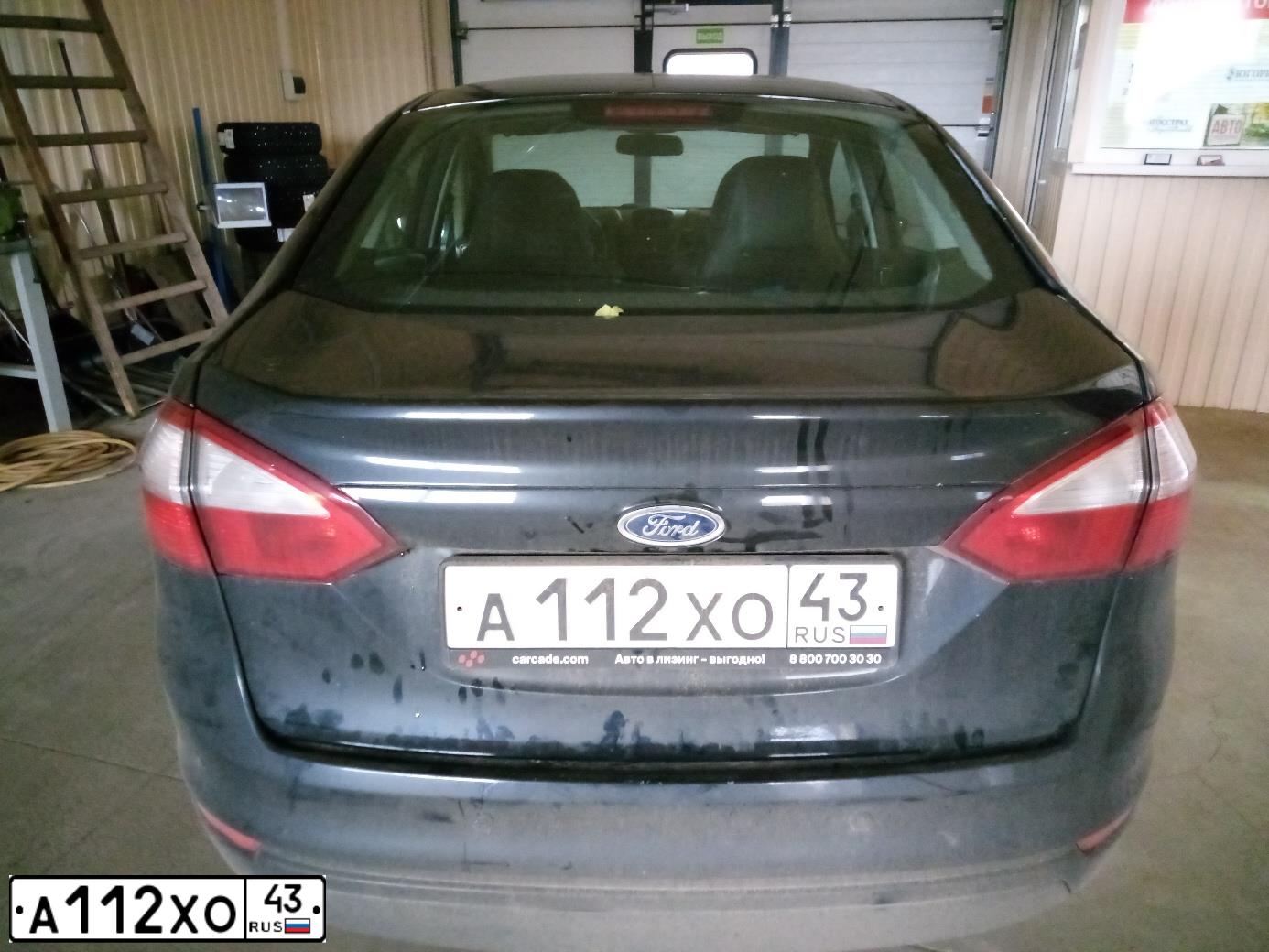 Фото автомобиля FORD FIESTA / ASPIRE, 2015 — госномер Х515УР43. Цвет: ЧЕРНЫЙ
