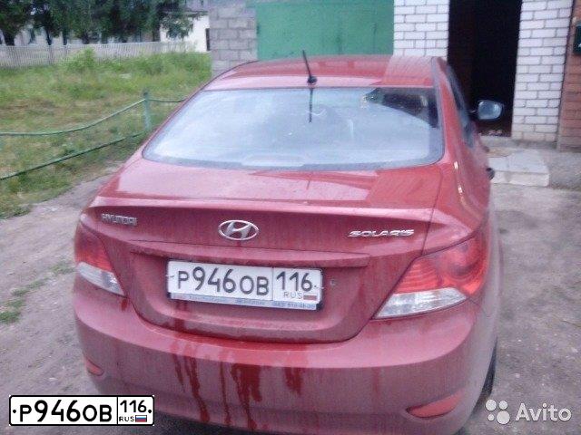 Фото автомобиля HYUNDAI SOLARIS, 2012 — госномер Е669КК73. Цвет: КРАСНЫЙ ГРАНАТ