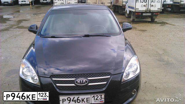 Фото автомобиля KIA CEE'D, 2007 — госномер С191ТС93. Цвет: ЧЕРНЫЙ