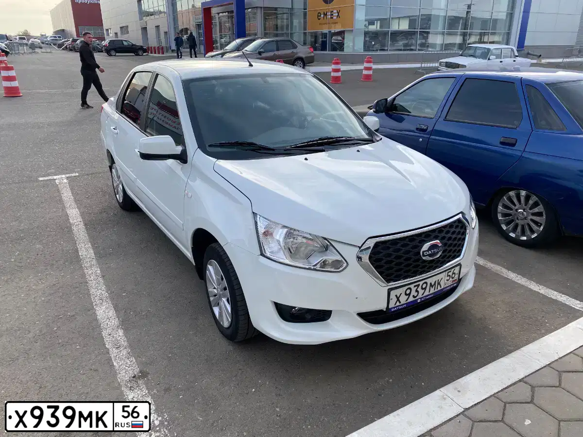 Фото автомобиля DATSUN ON-DO, 2017 — госномер Х939МК56. Цвет: Белый