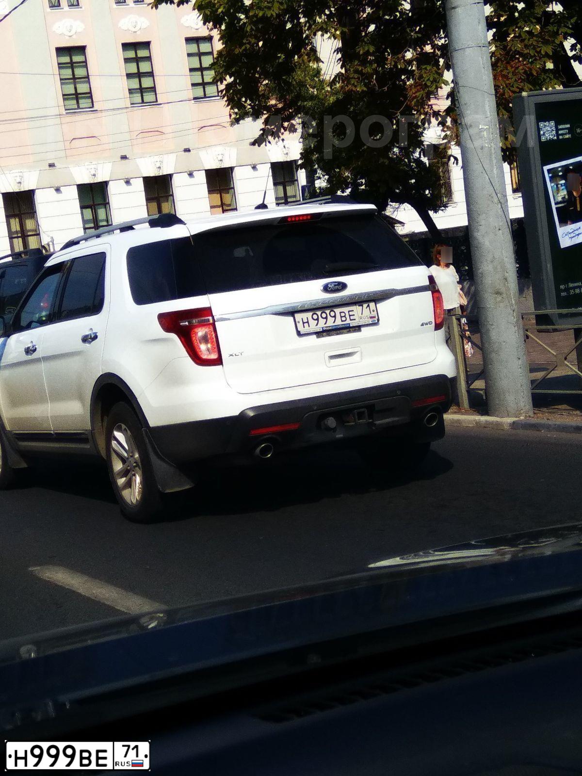 Фото автомобиля FORD EXPLORER, 2014 — госномер Н999ВЕ71. Цвет: БЕЛЫЙ