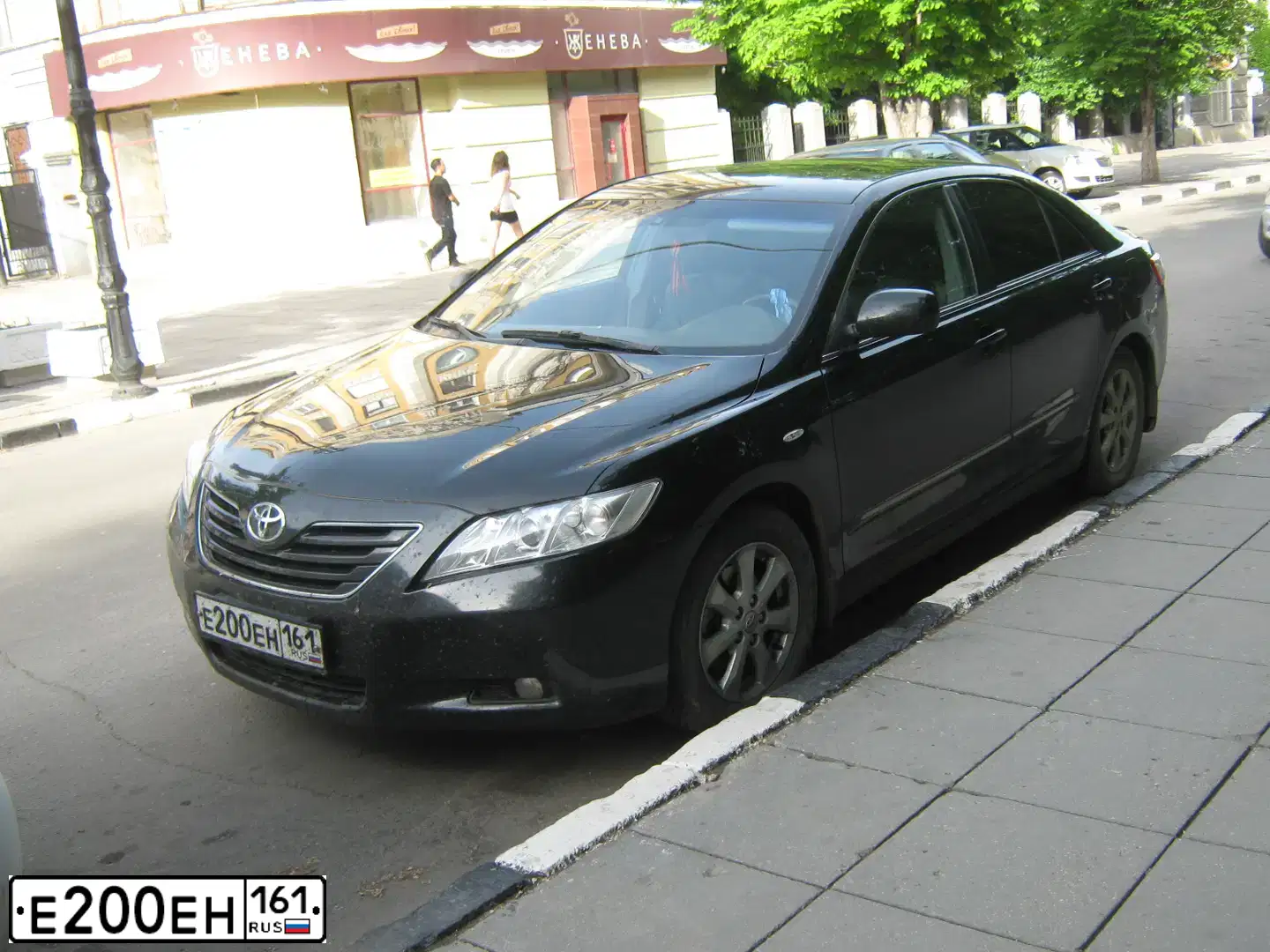 Фото автомобиля TOYOTA CAMRY, 2008 — госномер Н671СХ161. Цвет: ЧЕРНЫЙ