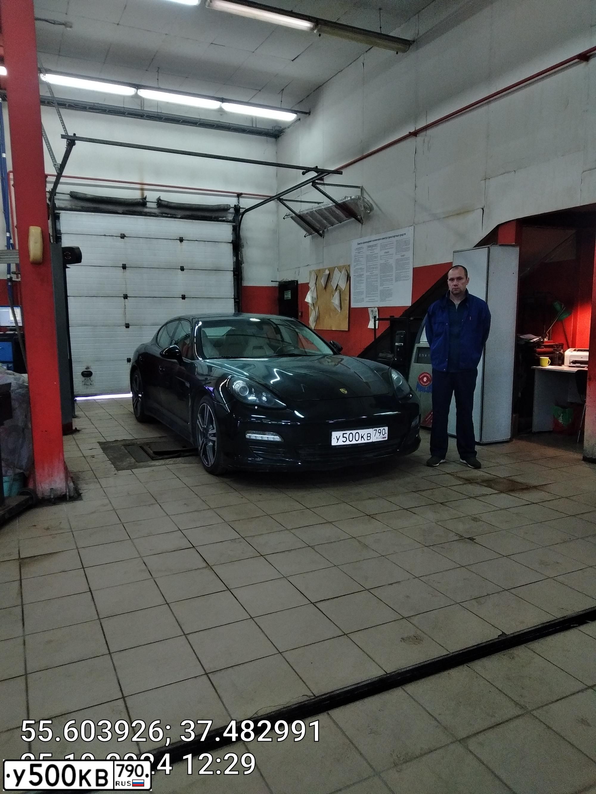 Фото автомобиля PORSCHE PANAMERA, 2011 — госномер Н245ТР15. Цвет: ЧЕРНЫЙ
