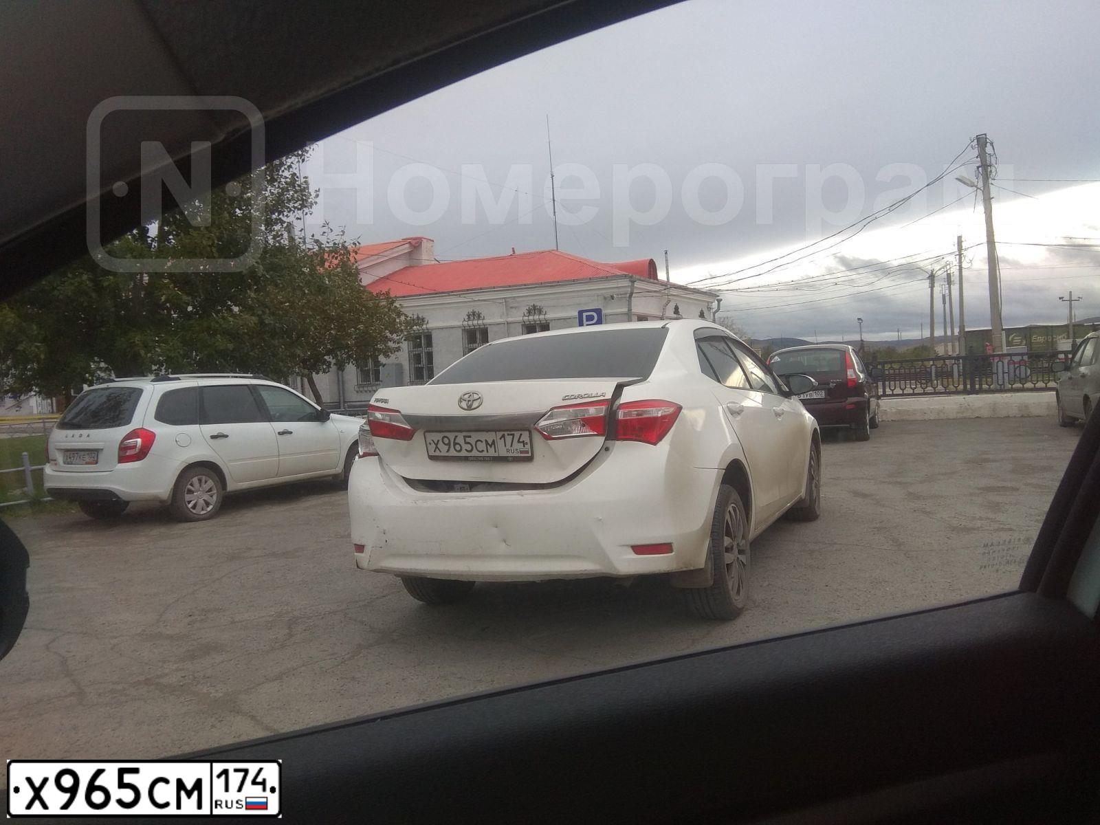 Фото автомобиля TOYOTA COROLLA, 2014 — госномер В193МС45. Цвет: Белый