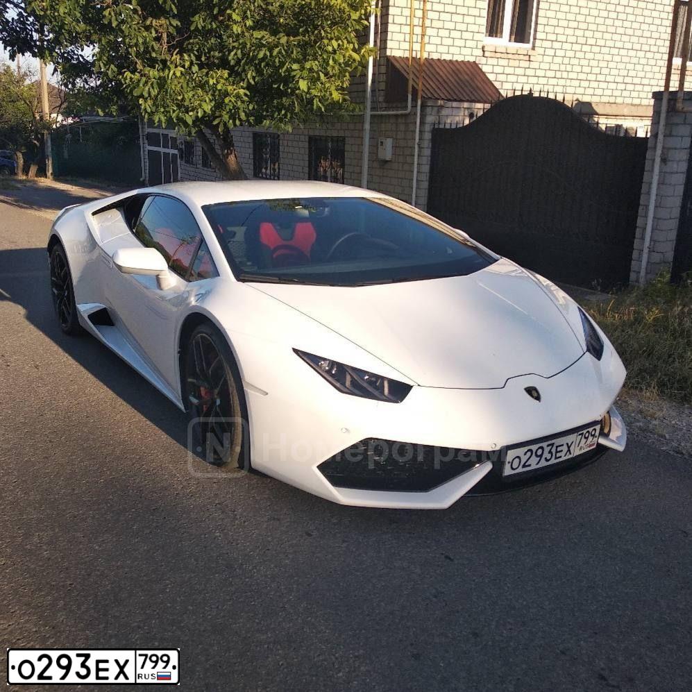 Фото автомобиля LAMBORGHINI HURACAN, 2018 — госномер В569ХС123. Цвет: Белый