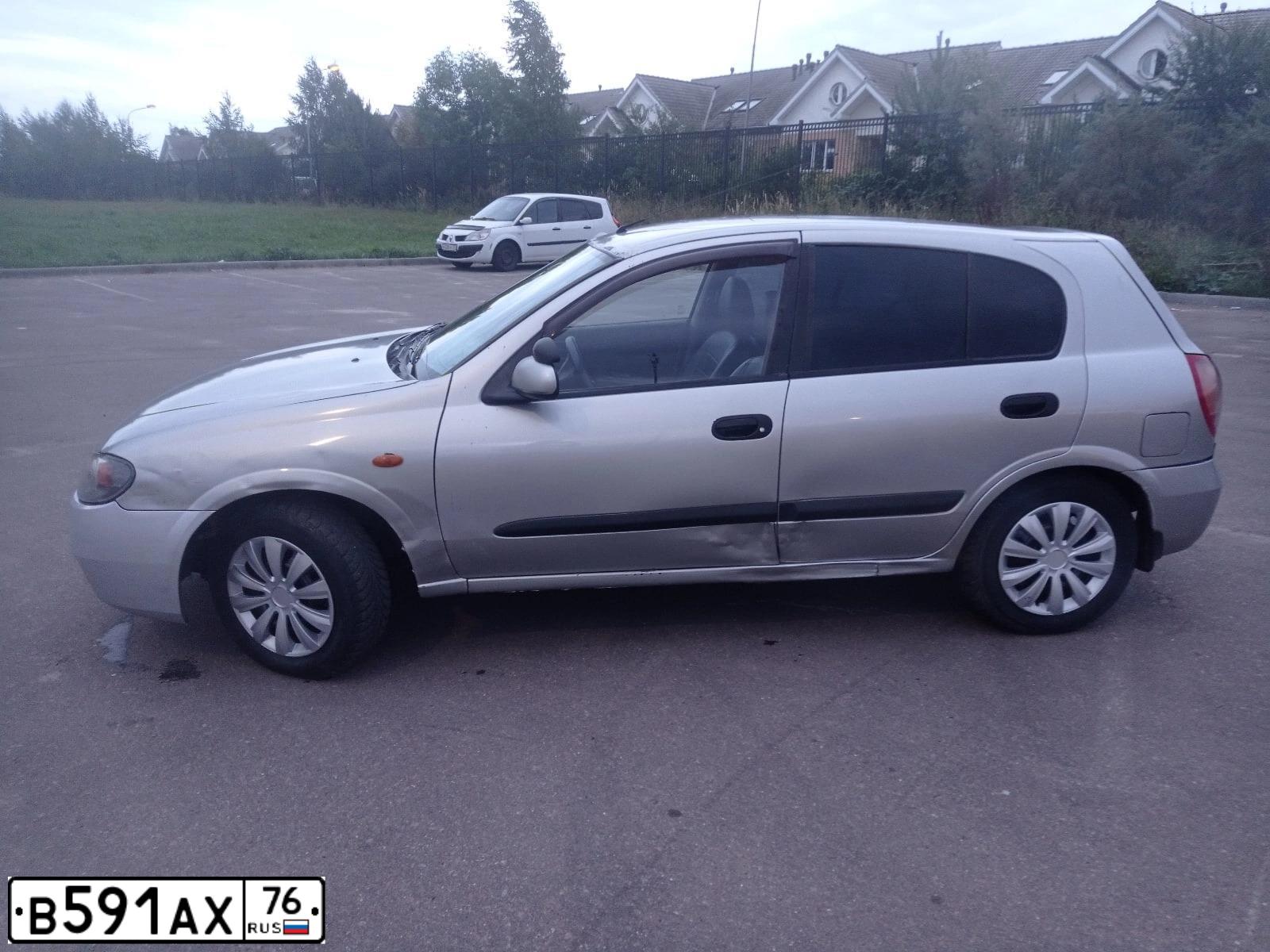 Фото автомобиля NISSAN ALMERA, 2004 — госномер В591АХ76. Цвет: СВЕТЛО-СЕРЫЙ