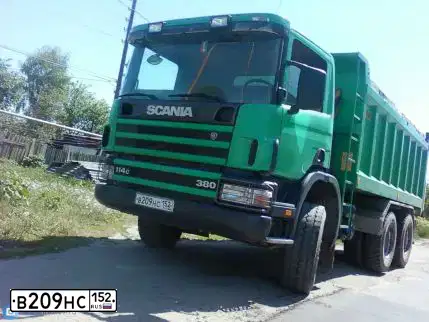 Фото автомобиля SCANIA SERIE P /6X4/, 2004 — госномер В209НС152. Цвет: ЗЕЛЕНЫЙ