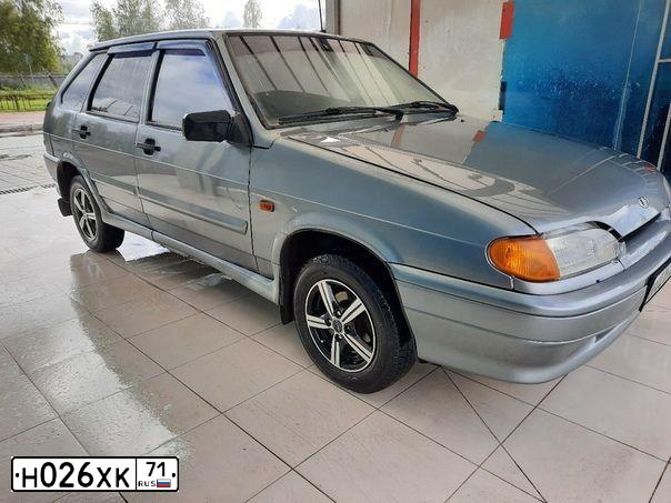 Фото автомобиля LADA 2114, 2008 — госномер М090РХ67. Цвет: средний серо-зеленый металлик