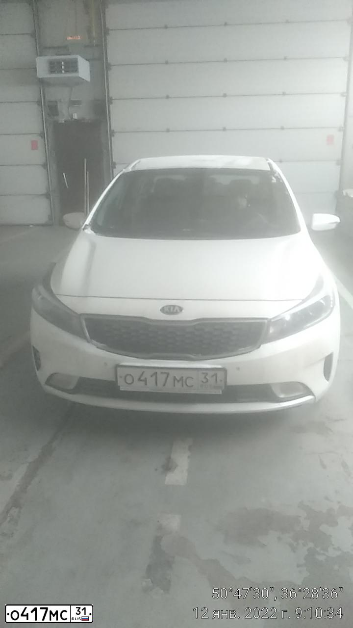 Фото автомобиля KIA CERATO, 2017 — госномер Т191УЕ31. Цвет: Белый