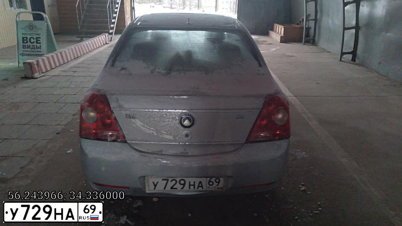 Фото автомобиля GEELY MK, 2008 — госномер У729НА69. Цвет: СЕРЕБРИСТЫЙ
