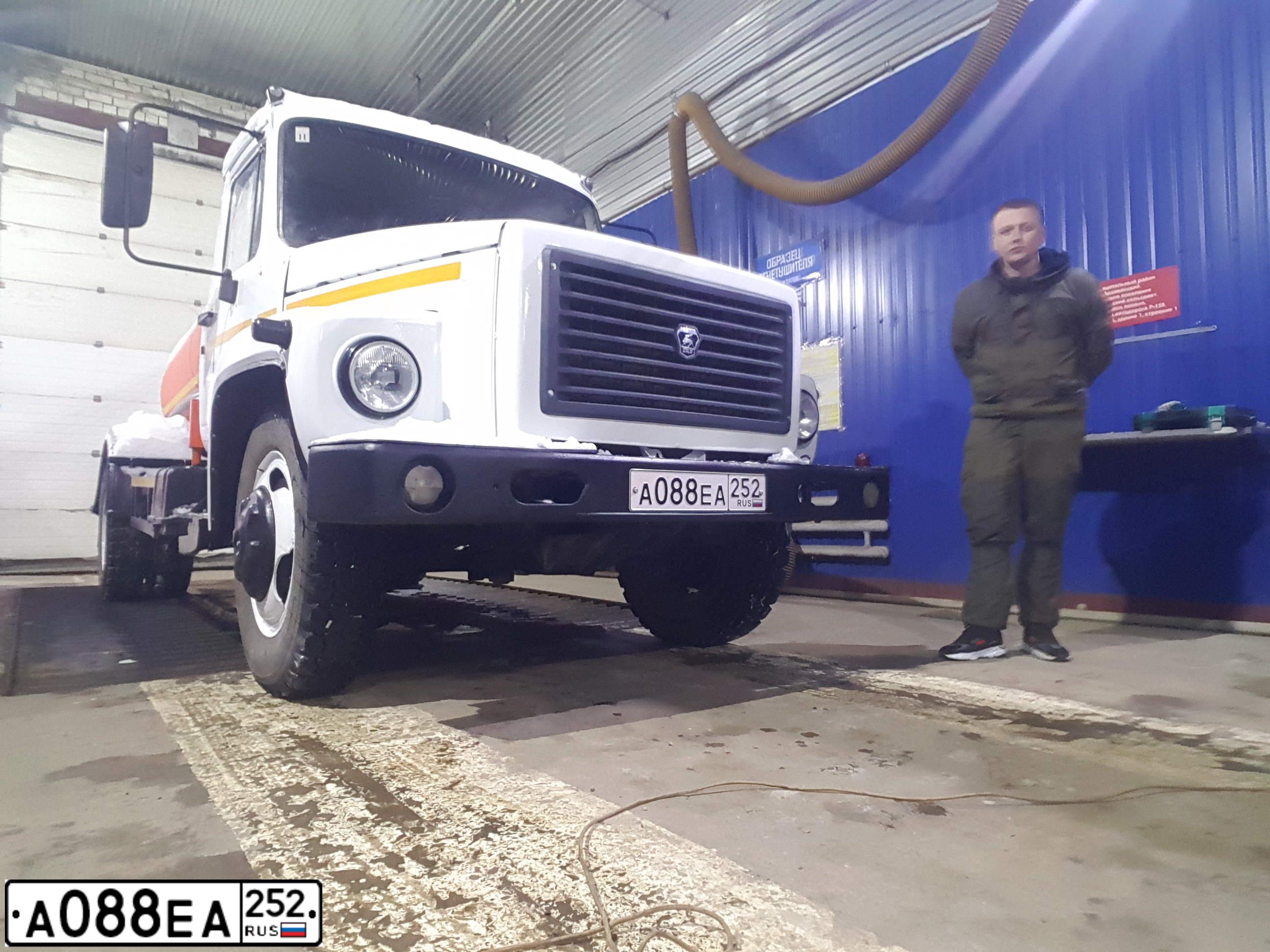 Фото автомобиля ГАЗ 3309, 2013 — госномер М595ВТ181. Цвет: Белый