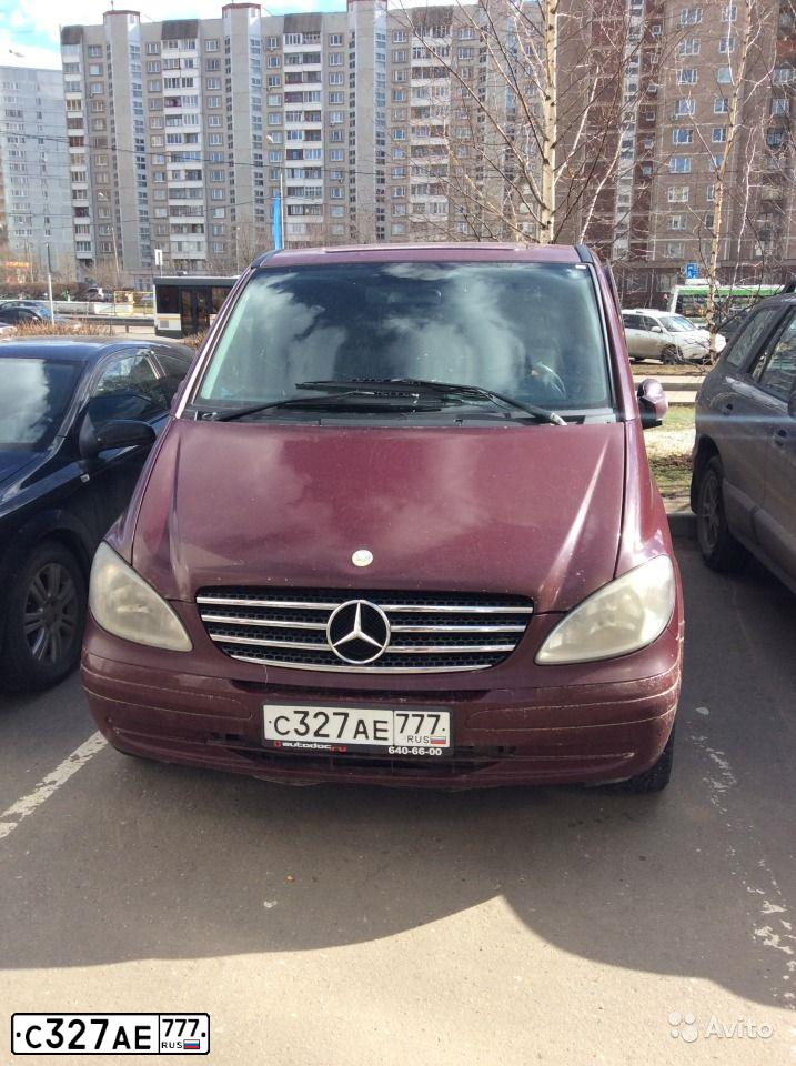 Фото автомобиля MERCEDES VIANO, 2004 — госномер С327АЕ777. Цвет: КРАСНЫЙ