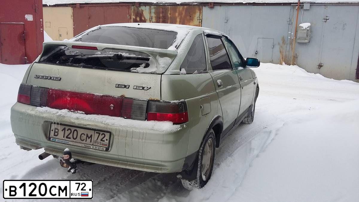 Фото автомобиля LADA 2112, 2006 — госномер В120СМ72. Цвет: БЕЛО-ЗЕЛЕНЫЙ