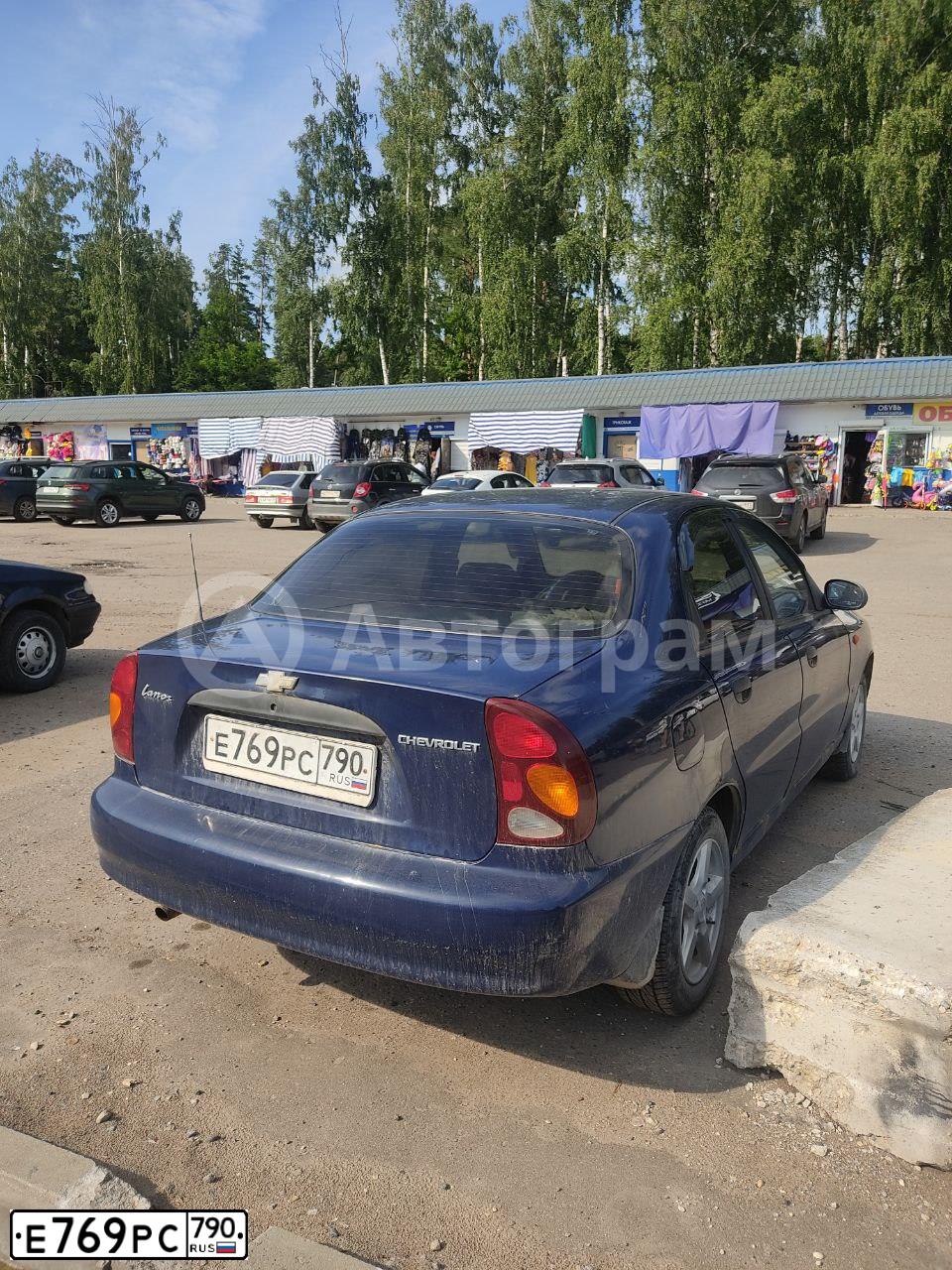 Фото автомобиля ZAZ LANOS, 2009 — госномер Е769РС790. Цвет: Темно-синий