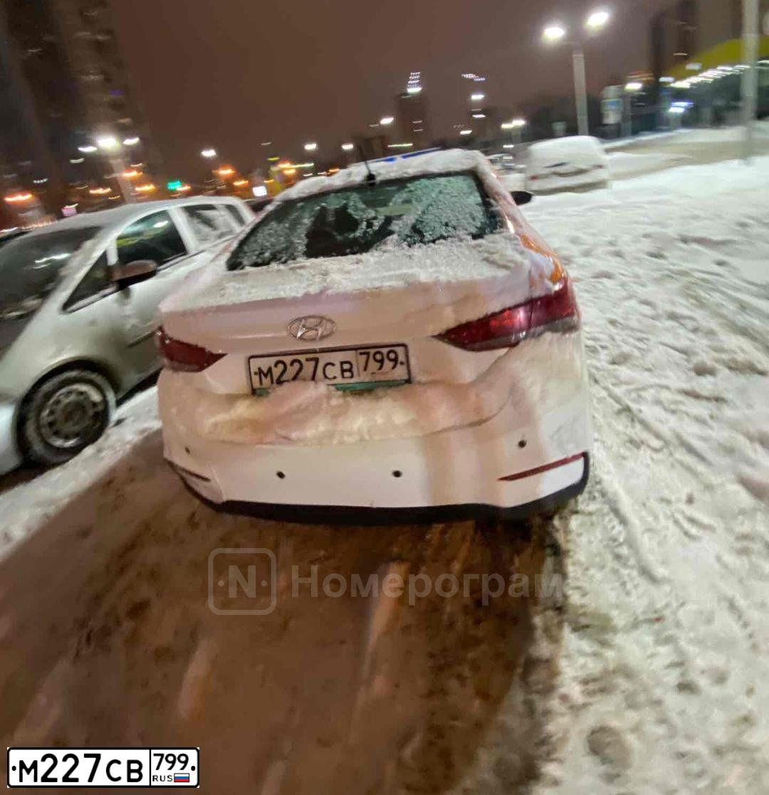 Фото автомобиля HYUNDAI SOLARIS, 2019 — госномер М227СВ799. Цвет: Белый