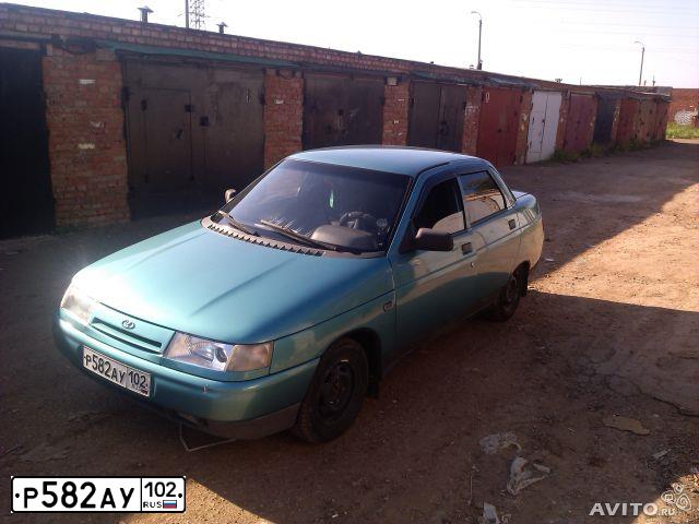 Фото автомобиля LADA 2110, 1999 — госномер Р582АУ102. Цвет: СЕРЕБР.-ЗЕЛЕНО-ГОЛУБОЙ